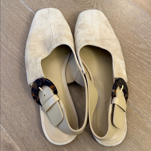 Vince Cadot Suede Slingback Flats Loafer Sandal | 6.5 - Picture 2 of 7